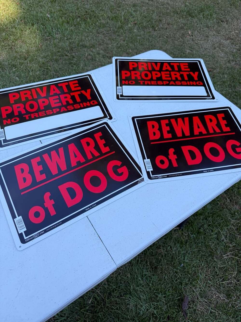 Hillman Sign Center Private Property And Beware Of Dog Signs